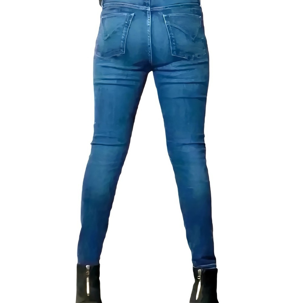 Hudson Barbara High Rise Skinny Ankle Jeans 30 Blue Side Stripe Stretch Denim - Picture 4 of 8